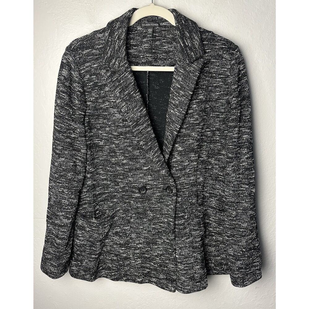 Eileen Fisher Size Xs Two-Button Knit Blazer Stru… - image 1
